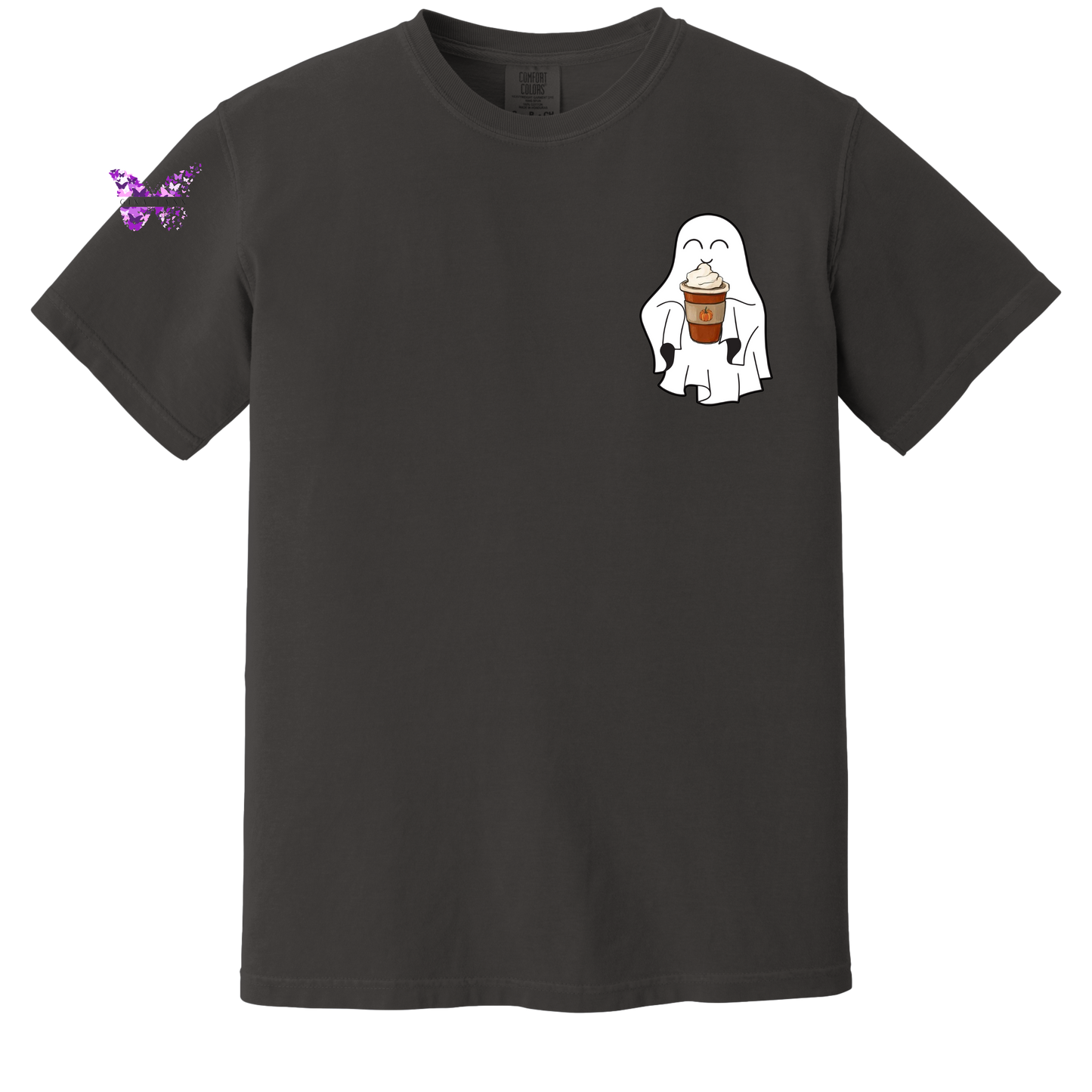 Spooky Spice: Ghost Sipping Pumpkin Coffee Tee