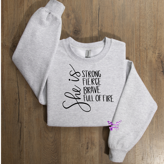 "She Is" Crew Neck