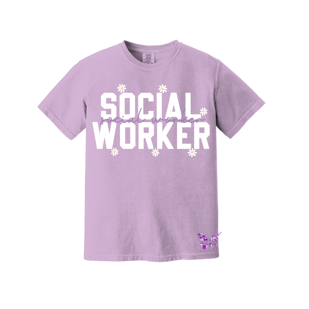 Blooming with Care: Social Worker Tee