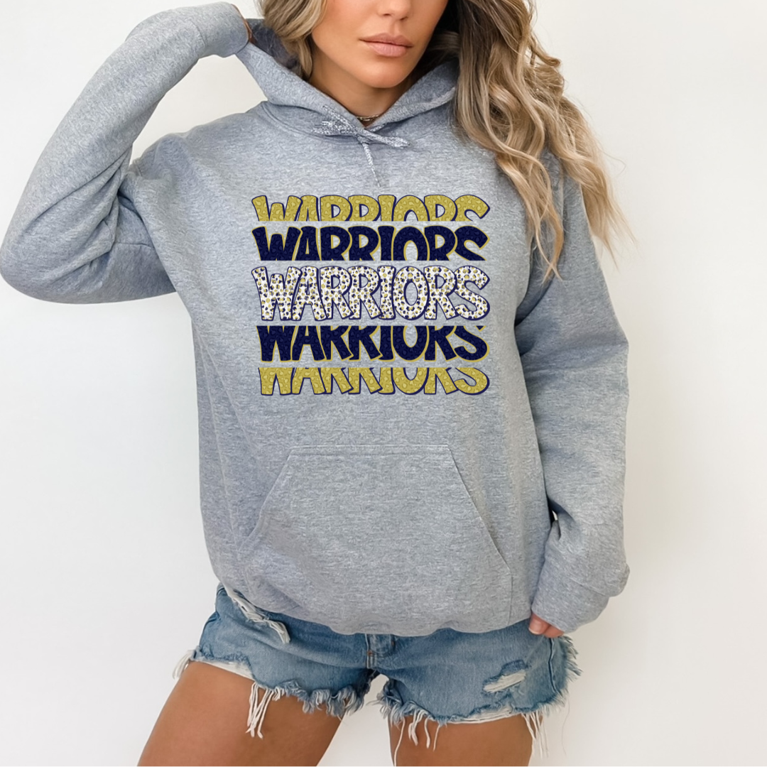 Stacked Warriors Leopard Hoodie